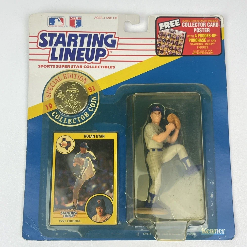 1991 Starting Lineup Nolan Ryan Special Edition Coin Card Texas Rangers MLB